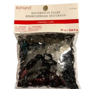 Ashland Black Decorative Filler Crushed Glass 20 oz. Vase Decor NIB